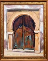 Александр Емельянов. Дверь берберского дома. Тунис, Кайруван